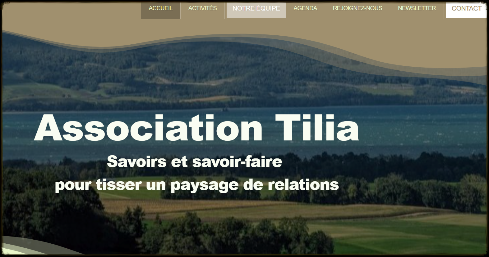 Capture d'écran site web Association Tilia